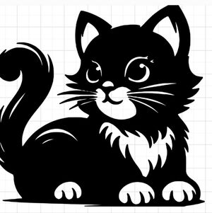 Kitty Cat Animal Vinyl Graphic‎ Auto Laptop Car Wall Decor Decal Bumper Sticker